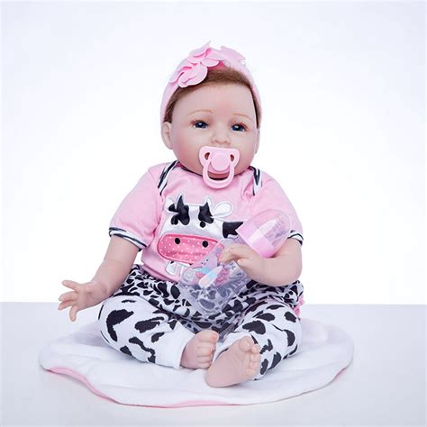 22 Inches Cute Reborn Baby Doll 2219 Cloth Body Doll Clothing As