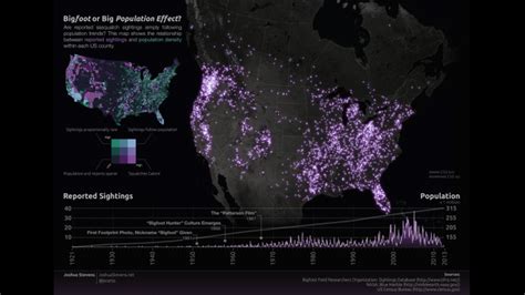 Sasquatch Sightings Across The Us And Canada Visualized