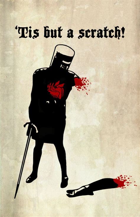Black Knight Poster Monty Python Holy Grail By Dapperdragonarts