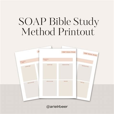 Soap Bible Study Method Printable Bible Study Etsy