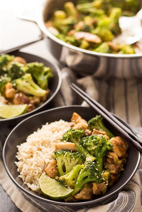 Start by sautéing onion, celery, carrot and chopped broccoli stalks until soft and fragrant then add garlic and seasoning. Peanut Sauce Chicken and Broccoli Bowls - Fox and Briar