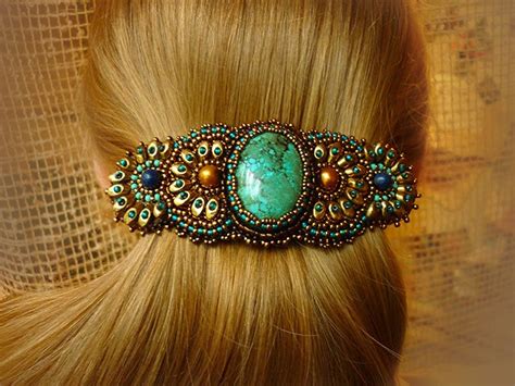 161 Best Images About Beaded Hair Accessories On Pinterest Embroidery