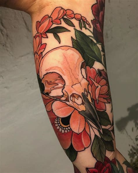 𝕵𝖊𝖓 𝕿𝖔𝖓𝖎𝖈 On Instagram Finished This Sleeve Yesterday After 4 Sessions With A Raven Skull