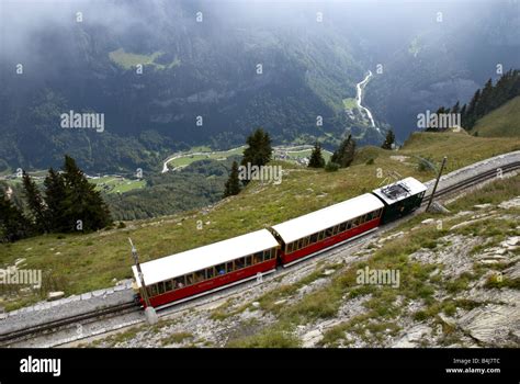 Schynige Platte Bernese Oberland Switzerland Looking Down To The