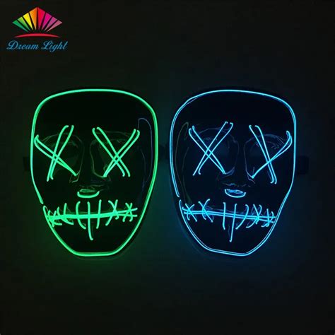 Neon Lights Halloween Costume Cosplay Led Mask Purge Buy The Purge