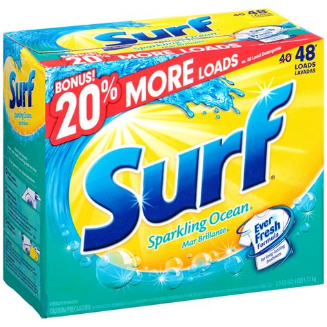 Surf Sparkling Ocean Powder Laundry Detergent 624 Oz Box Walmart