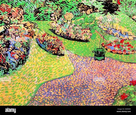 Vincent Van Gogh Garden In Auvers Post Impressionism Oil On Canvas Place Of Creation