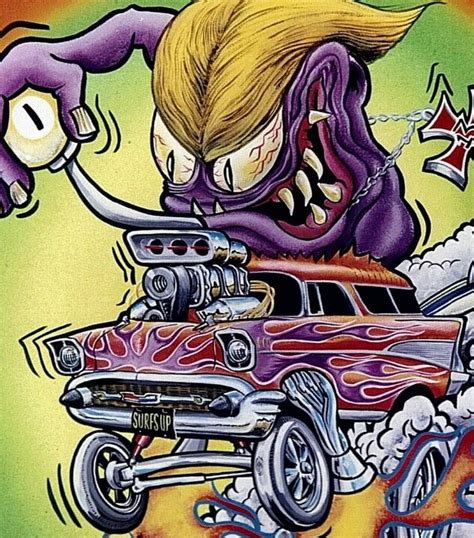 Ratfink Ed Big Daddy Roth Art Work Cartoon Car Drawing Car Cartoon