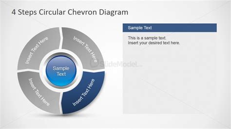 Four Steps Circular Chevron Diagram For Powerpoint Slidemodel