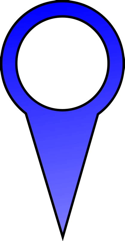 Blue Map Pin Free Vector 4vector