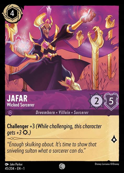 Jafar Wicked Sorcerer 45204 Disney Lorcana Card Details Review