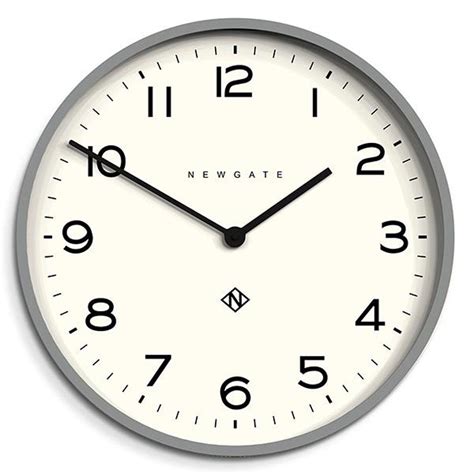 Newgate Echo Number One Large Grey Clock