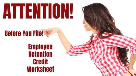 Employee Retention Credit Worksheet • What You Need To Know To File For