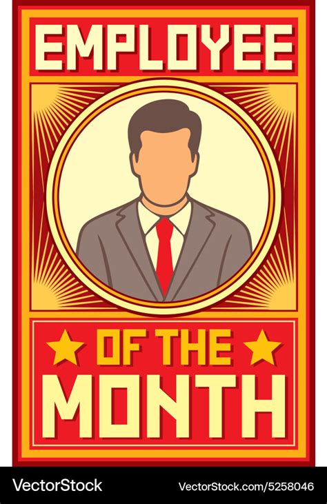 Employee Month Design Royalty Free Vector Image