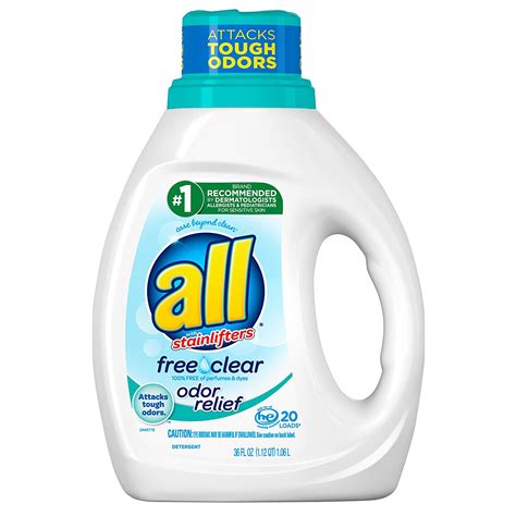 All Liquid Laundry Detergent Free Clear With Odor Relief