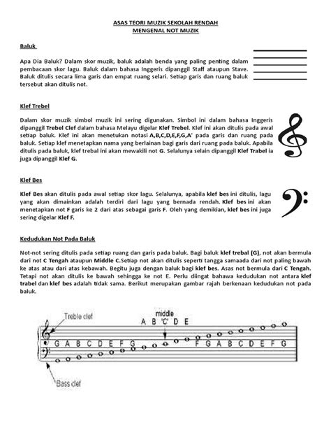 Simbol dan notasi other contents: Nota Muzik Tahun 6