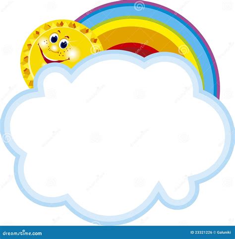 Rainbow Frame Stock Vector Illustration Of Cloud Rainbow 23321226