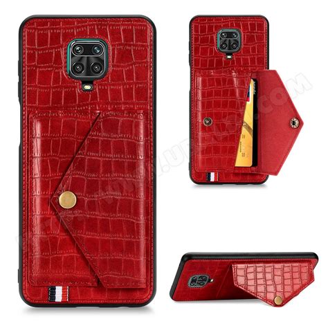 Housse Etui Coque De Protection Pour Xiaomi Redmi Note 9 Pro Rouge Avec