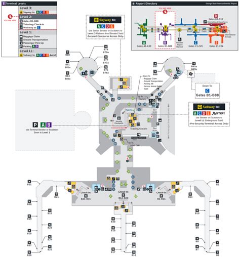 Houston Iah Airport Terminal Map