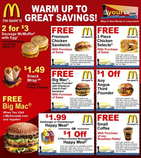 We provide verified mcdonald's promo code and discount code on food, entertainment and services to save maximum on shopping. Printable Coupons: Mcdonalds Coupons