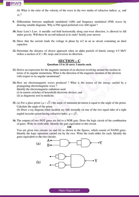 Cbse Class Physics Sample Paper Set Click To Download Pdf Riset