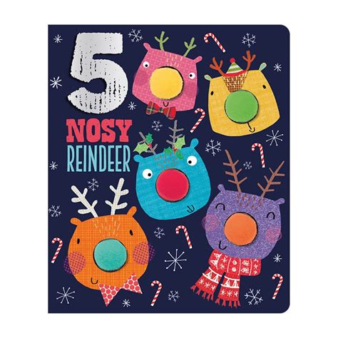Five Nosy Reindeer Board Book Samko And Miko Toy Warehouse