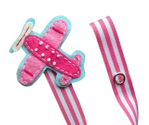 Girl Pacifier Clip Pink Airplane Pacifier Clip Plane Etsy Canada