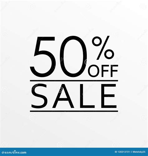 50 Off Sale And Discount Price Icon Sales Tag Design Template Vector Illustration Stock