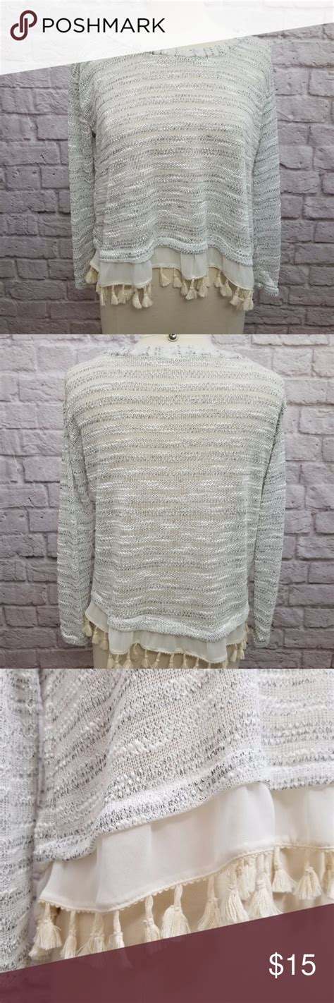 Sheer Sweater With Tassels Sheer Sweater Clothes Design Fashion Design