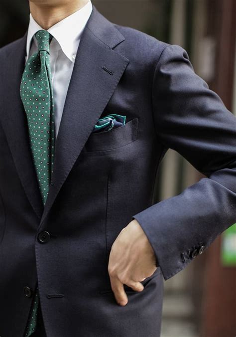 Navy And Green Bandtailor Bespoke Suit Mens Fashion Business Mens