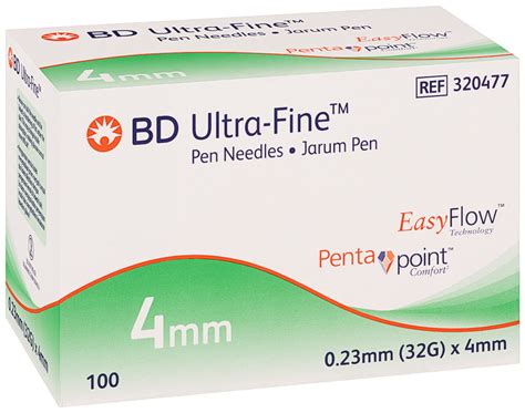 Bd Ultra Fine 4mm Pen Needle 32g 100pk Diabetes Shop