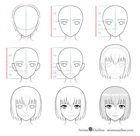 Realistic Anime Face Drawing Step By Step Menggambar Wajah Cara