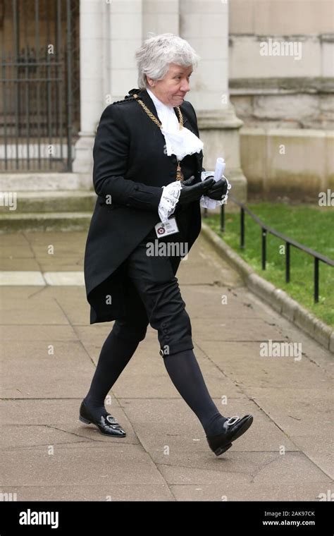 Sarah Clarke Lady Usher Of The Black Rod Leaves The Service For A New Parliament At St Margaret