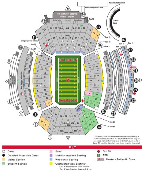 Memorial Stadium Lincoln Detailed Seating Chart Awesome Home