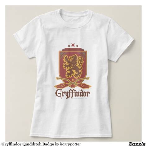 Harry Potter Gryffindor Quidditch™ Badge T Shirt Zazzle Shirts