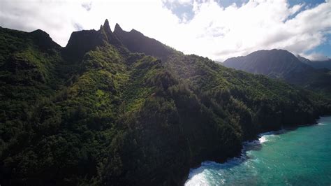 Aerial Hawaii Kauai Kalalau Napali Coast State Park Trail November 2017