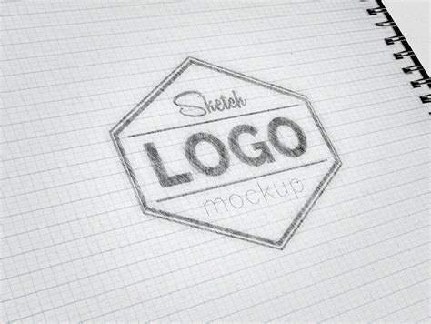 Free Sketch Logo Mockup Psd