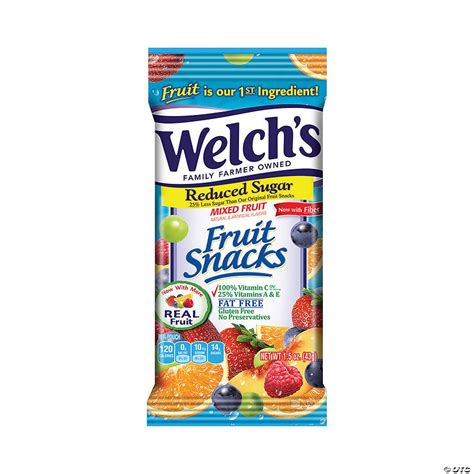 Welchs Reduced Sugar Mixed Fruit Snacks 144 Count