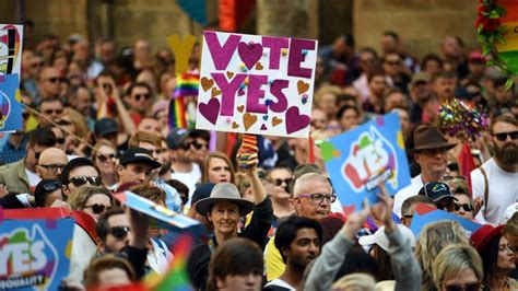 sydney gay marriage rally draws record crowd as australia s contentious postal vote nears