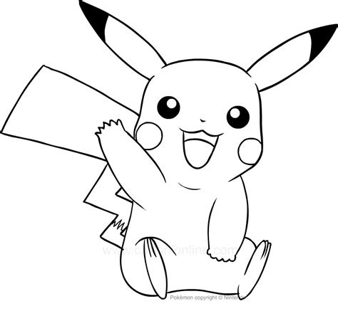 Pokemon Pikachu Kleurplaat