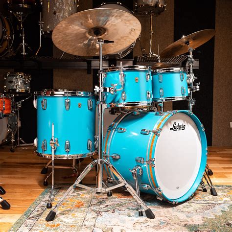 Ludwig Classic Maple 12131622 4pc Drum Kit Heritage Blue In 2020