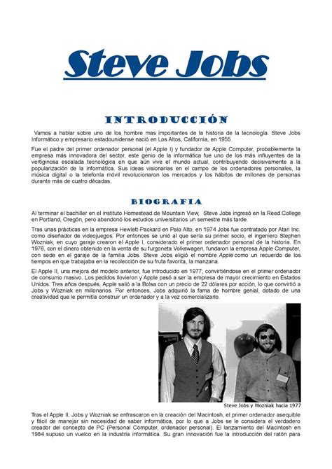 Calaméo Historia De Steve Jobs