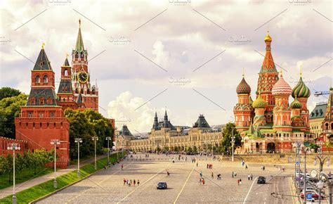 Red Square In Moscow Containing Ancient Architecture And Attraction