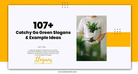 107 Catchy Go Green Slogans And Example Ideas
