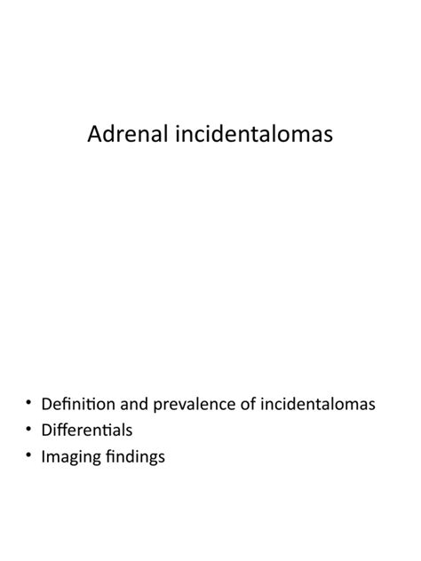 Adrenal Incidentalomas Pdf Ct Scan Medical Imaging