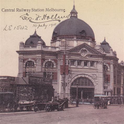 Central Railway Station Melbourne Postcard 10 July 1911