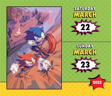Sonic The Hedgehog Comic Collection 2023 Day To Day Calendar By Sega