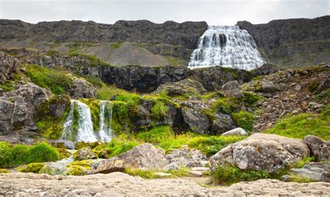 Dynjandi Is The Most Famous Waterfall Of The West Fjords Iceland Stock