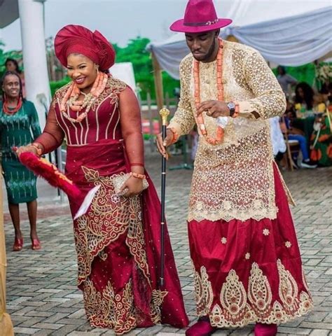Couple Traditional Wedding Outfitsaso Oke Wedding Dressafrican