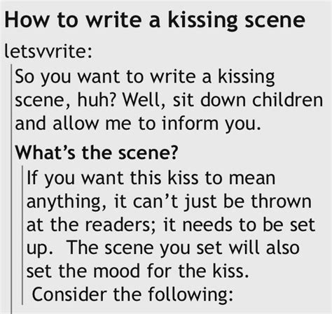 How To Write A Kissing Scene Dialogue Prompts Tips And Inspiration